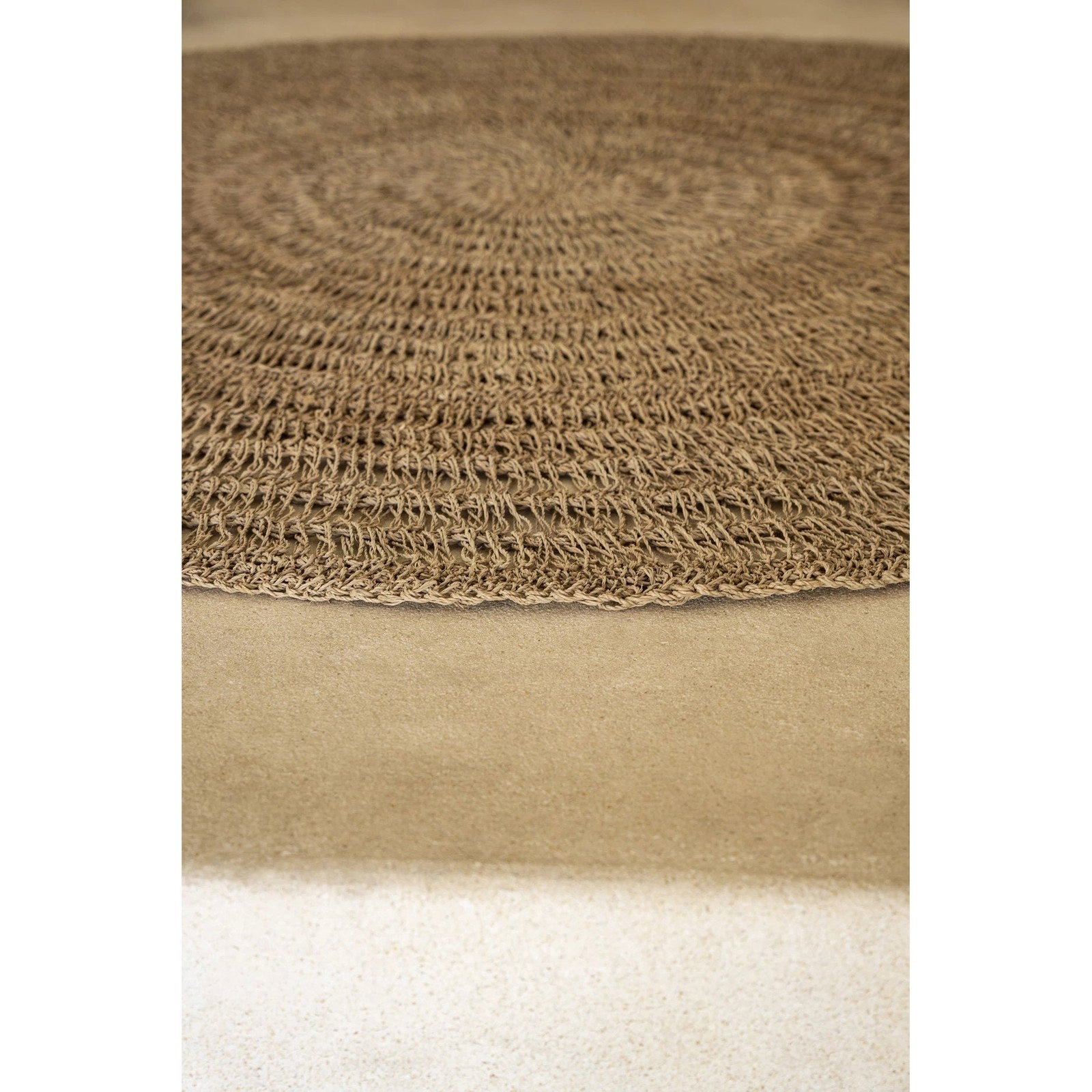 Tapis rond en jonc de mer naturel 100 cm de diamètre, vue 5