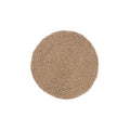 Tapis rond Sizali en sisal naturel vu de dessus spirale de cordelettes torsadées