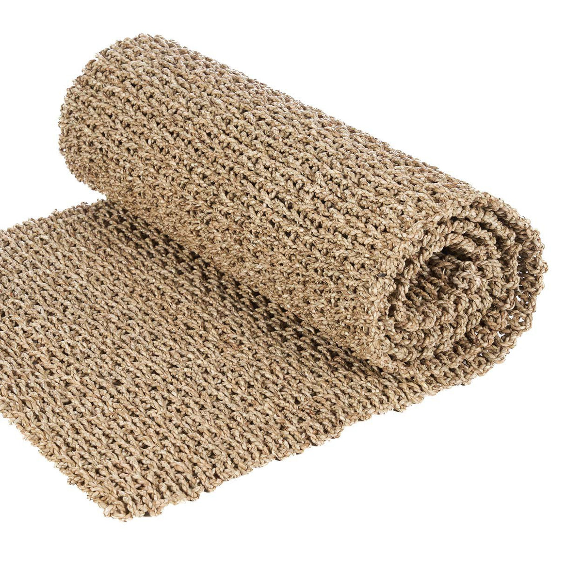 Tapis de couloir Sizali 270 x 70 cm à demi roulé sur fond blanc