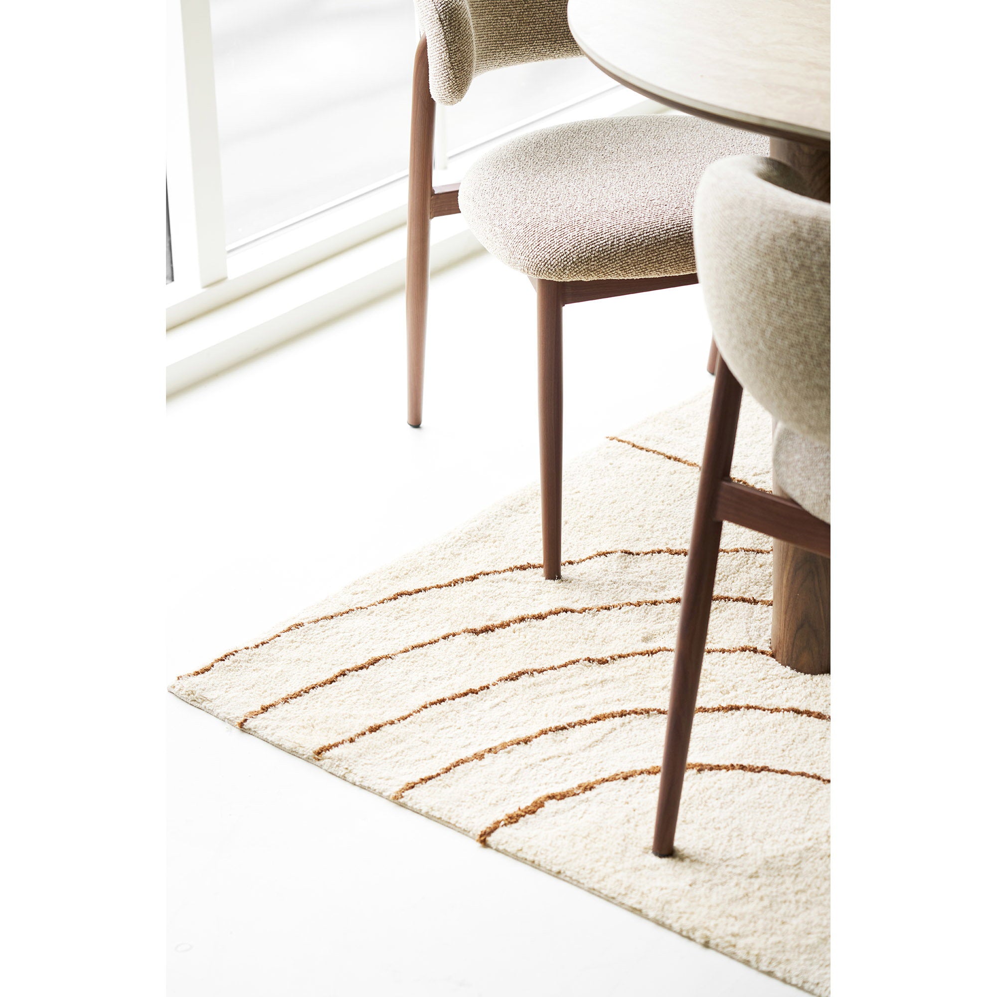 Tapis Tampa coton arches beige 160x230 cm vue de détail
