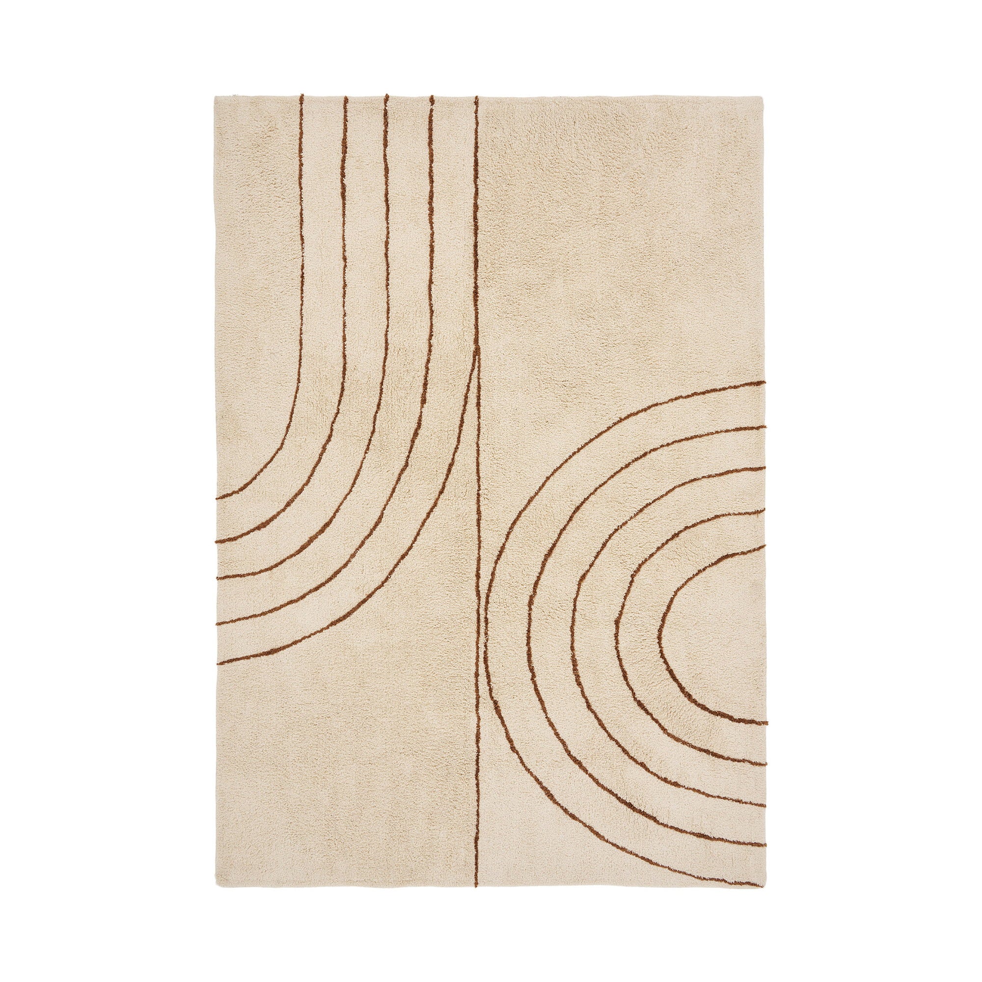 Tapis Tampa coton arches beige 160x230 cm