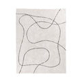 Tapis Tampa coton naturel 160x230 cm motif graphique abstrait noir blanc vue du dessus