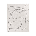 Tapis Tampa coton naturel 160x230 cm motif graphique abstrait noir blanc vue du dessus