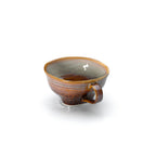 Tasse évasée en céramique émaillée brune et grise 11 cm, vue 5