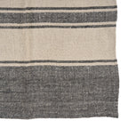Détail des bandes à chevrons et des fines rayures noires du torchon Smudge