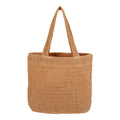 Tote bag Parade vu de face en paille de papier tressée naturelle avec ses deux anses d'épaule