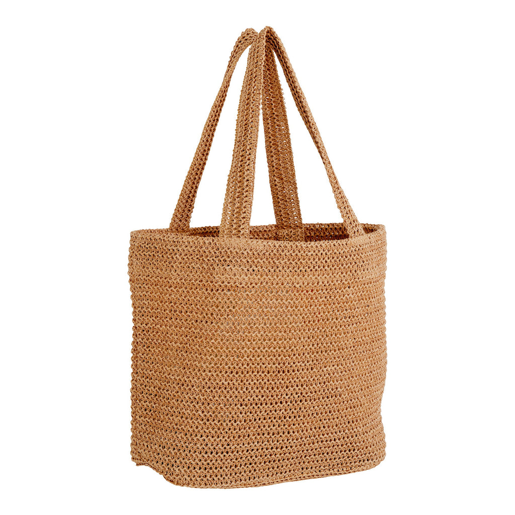 Tote bag Parade tressé naturel vue trois quarts anses renforcées