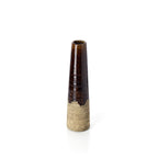 Vase Amber Cone en grès brun 49 cm, vue 3