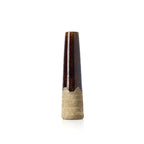 Vase Amber Cone en grès brun 49 cm