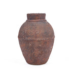 Vase Amphora Rustica en terre cuite bordeaux 30 cm