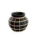 Vase Belly en terre cuite et rotin 25 cm
