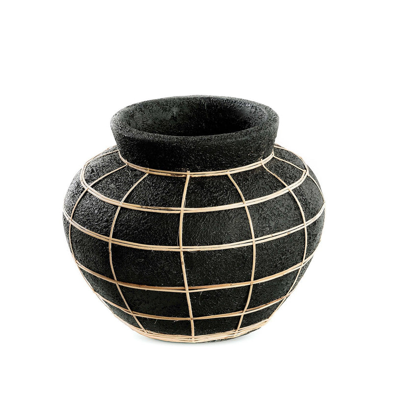Dimensions Vase Belly en terre cuite et rotin 29 cm