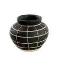 Vase Belly en terre cuite et rotin 29 cm