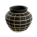 Vase Belly en terre cuite et rotin 33 cm