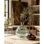 Vase Bolai en verre recyclé transparent 50 cm en situation