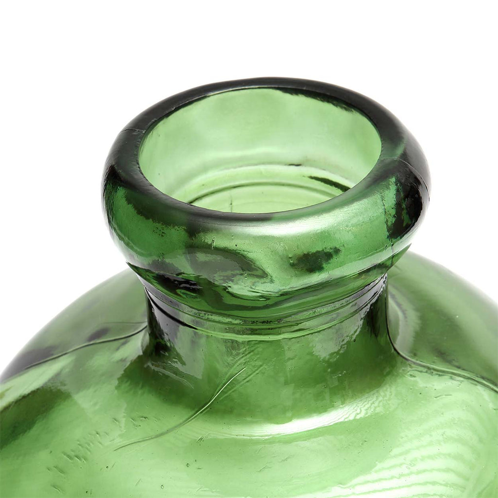 Vase Bolai en verre recyclé vert 50 cm, vue 3