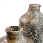 Vase Classy en terre cuite grise et rotin 24 cm, vue 4