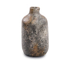 Vase Classy en terre cuite grise et rotin 24 cm