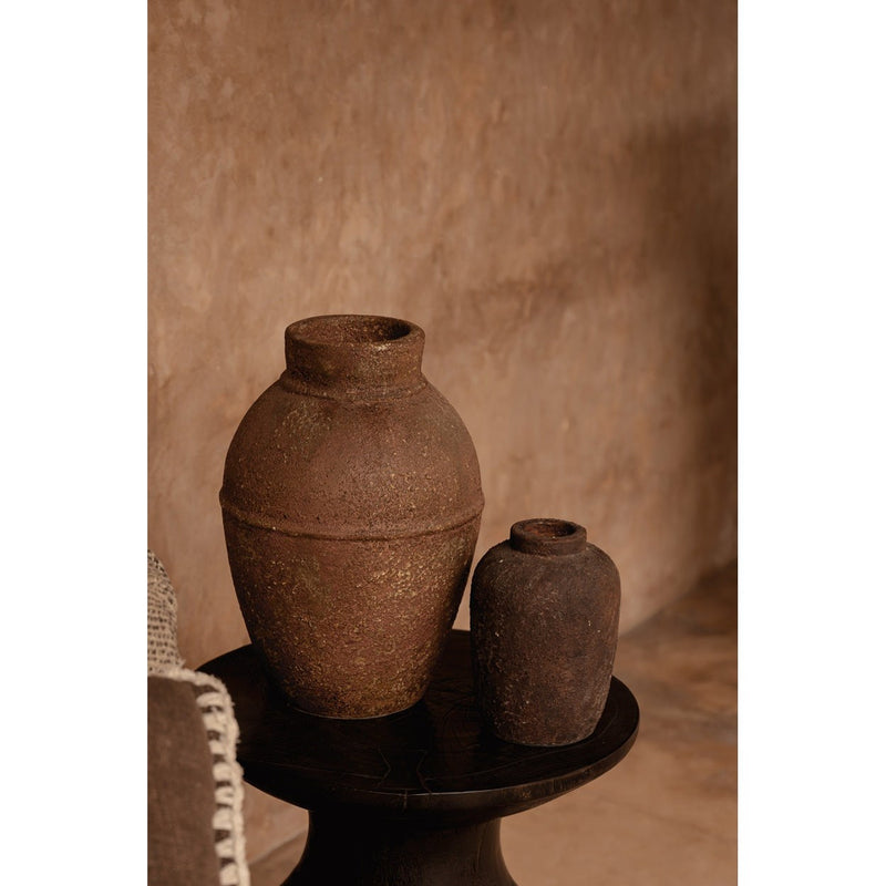 Dimensions Vase Clay Echo en terre cuite bordeaux 20 cm