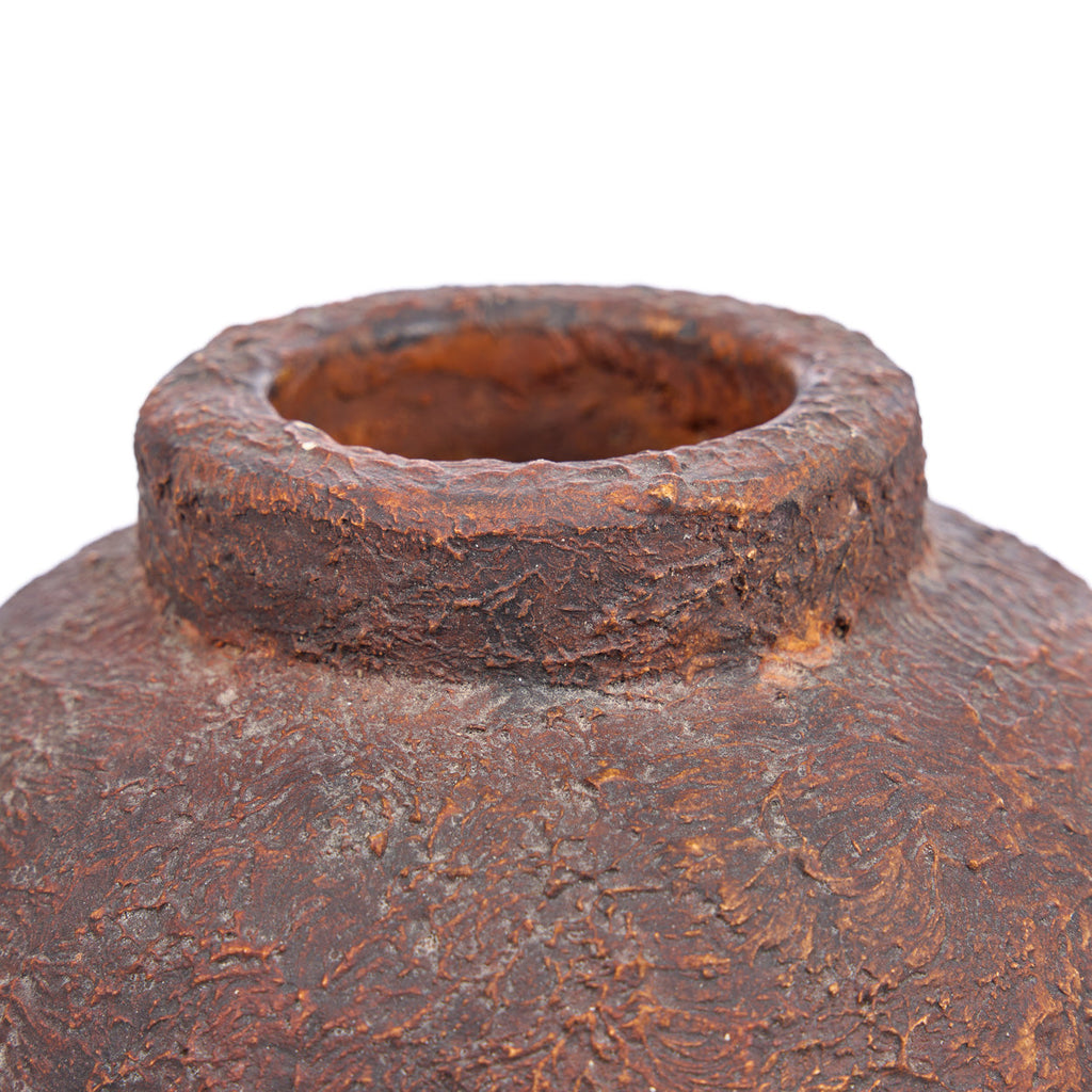 Vase Clay Echo en terre cuite bordeaux 20 cm, vue 6