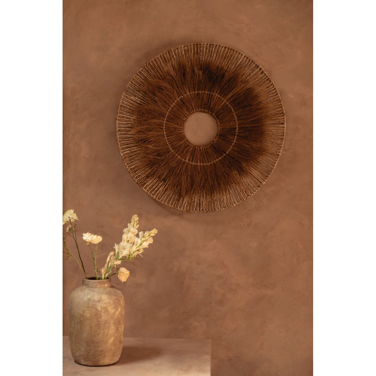 Vase Clay Echo en terre cuite crème 30 cm, vue 4