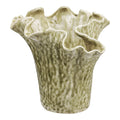 Vase corolle céramique sable foncé