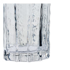 Vase côtelé verre soufflé fumé vue de détail
