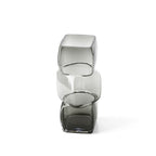 Vase Cubes en verre recyclé gris 27 cm, vue 3
