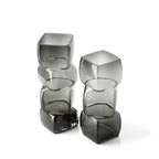 Vase Cubes en verre recyclé gris 27 cm, vue 5