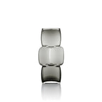 Vase Cubes en verre recyclé gris 27 cm