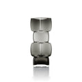 Vase Cubes en verre recyclé gris 30 cm