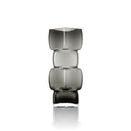 Vase Cubes en verre recyclé gris 30 cm