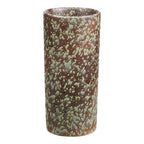 Vase cylindre céramique émaillée brun foncé