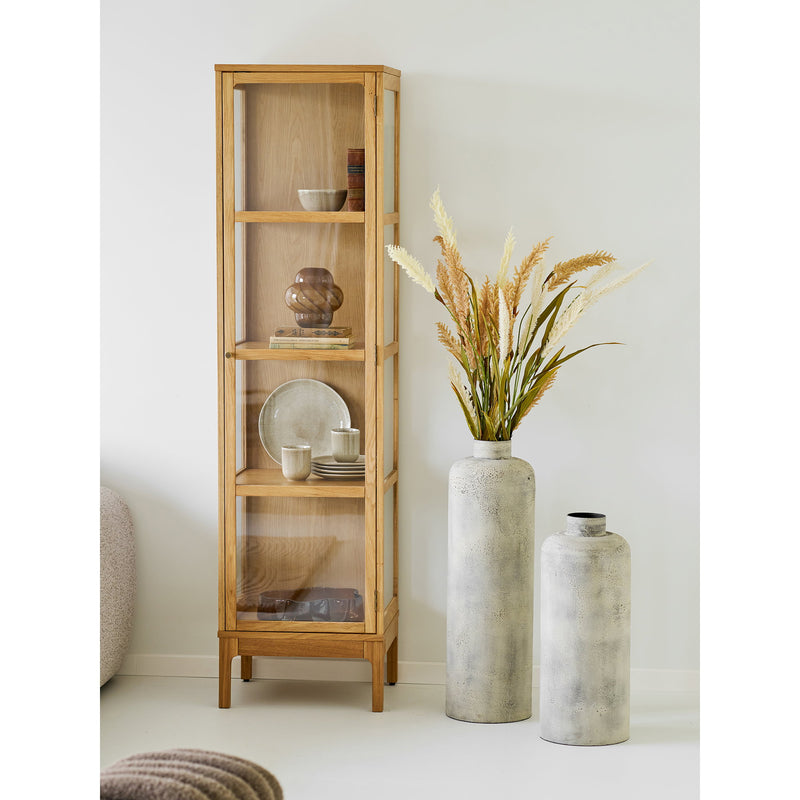 Dimensions Decorative Hou Vase – Ancient Stone Effect Metal – Antique Beige – H. 60.5 cm