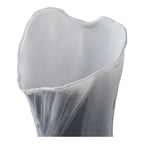 Vase drapé verre soufflé gris vue de face