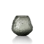 Vase Earth Crater en verre noir 26 cm