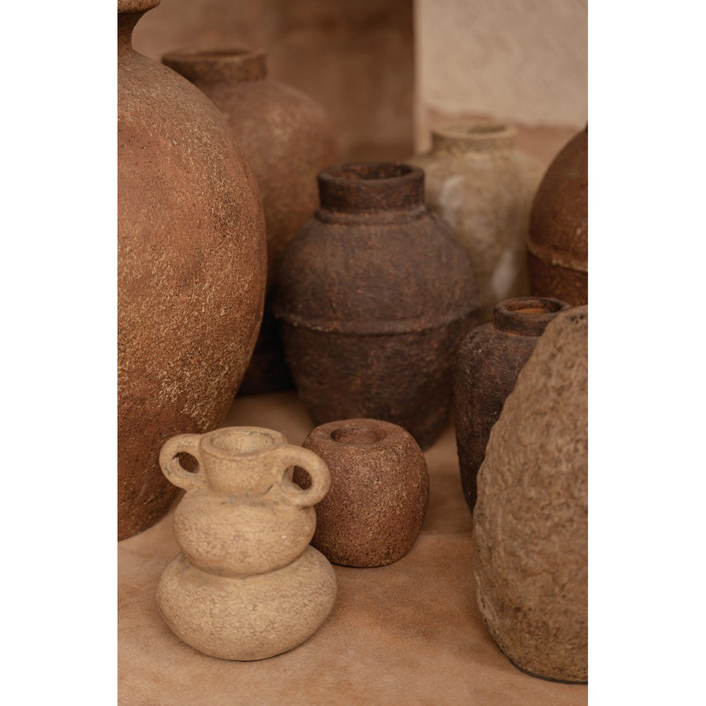 Vase Earthen Balance en terre cuite sable 18 cm, vue 6