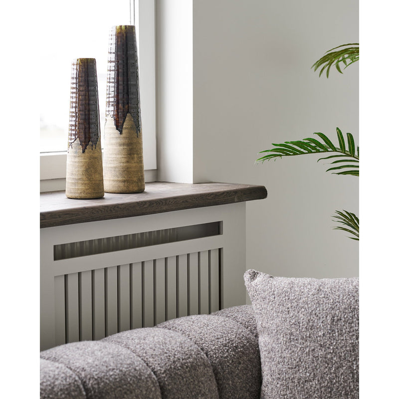 Dimensions Wazon ceramiczny smukły w kolorze tytoniowego brązu