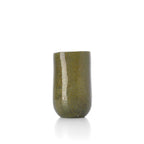 Vase Forest en verre vert olive 22 cm