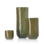 Vase Forest en verre vert olive 33 cm, vue 4