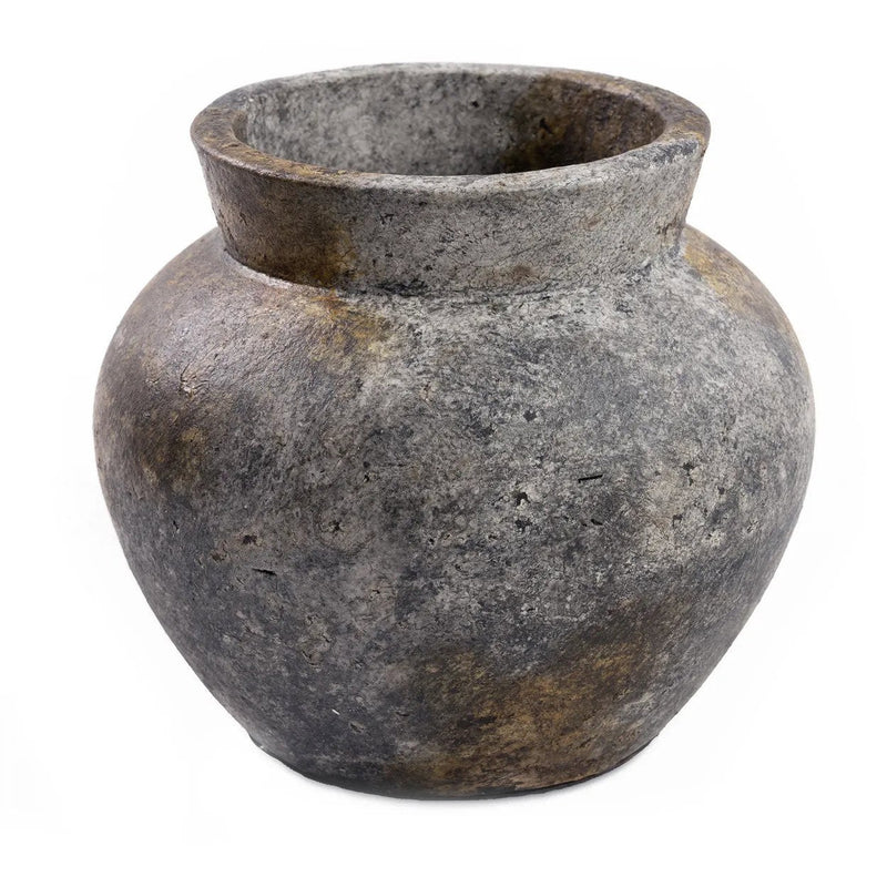 Dimensions Vaas Funky van grijze terracotta, 33 cm