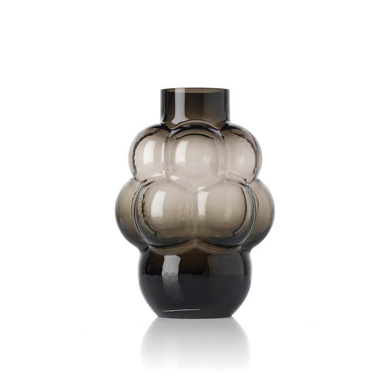 Dimensions Vase Grape en verre recyclé gris 25 cm