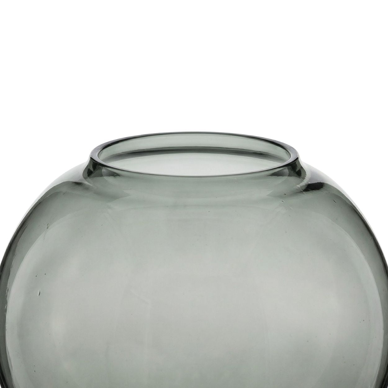 Vase Jacqueline en verre gris fumé 21 cm en situation