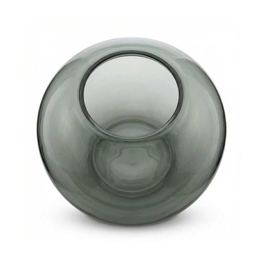 Vase Jacqueline en verre gris fumé 21 cm, vue 3