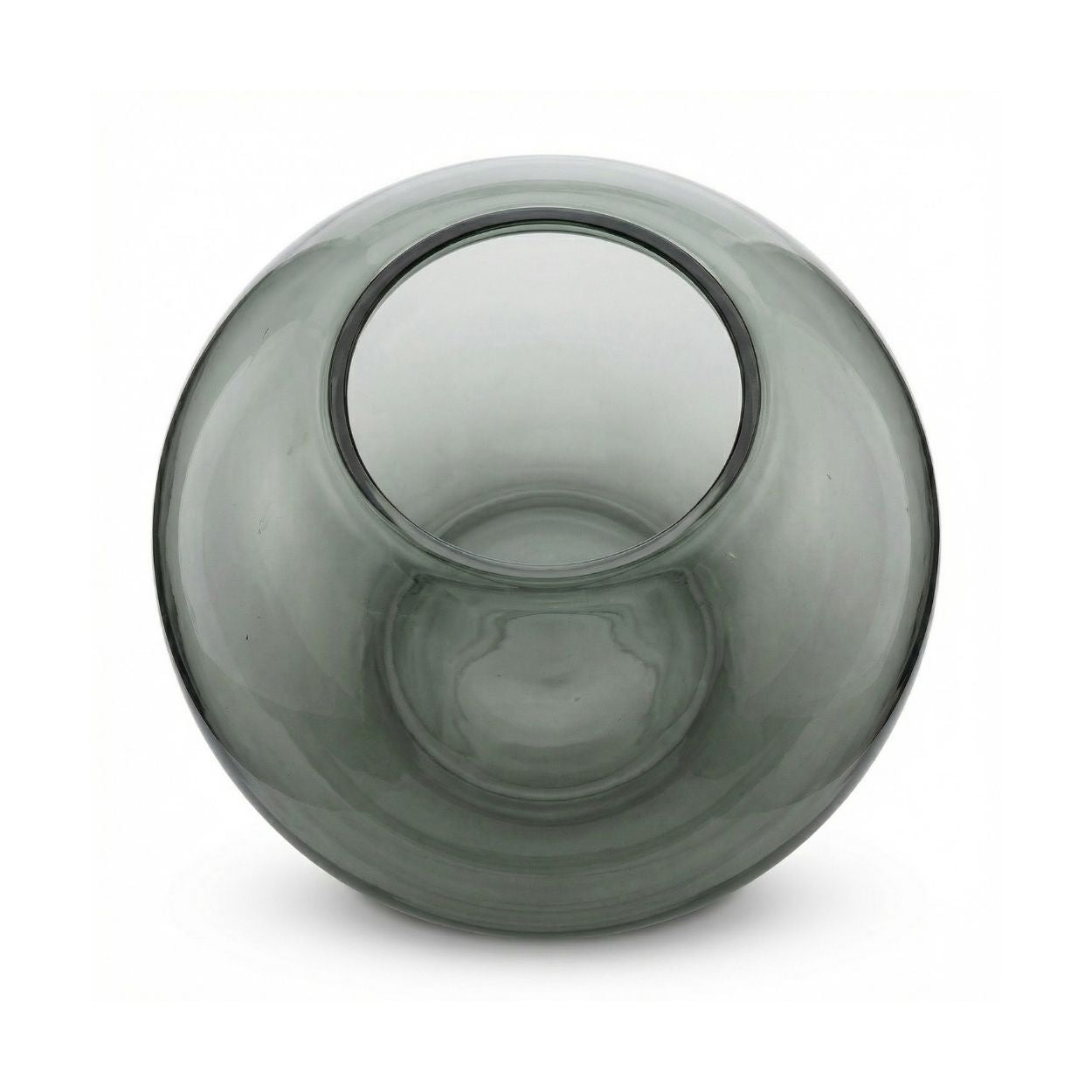 Vase Jacqueline en verre gris fumé 21 cm, vue 3