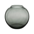 Vase Jacqueline en verre gris fumé 21 cm