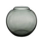Vase Jacqueline en verre gris fumé 21 cm