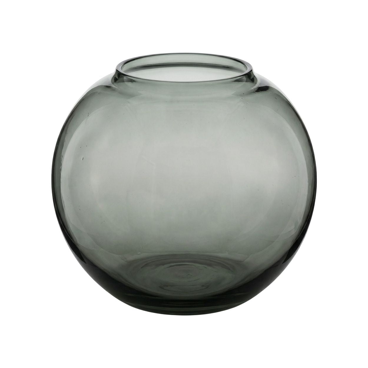 Vase Jacqueline en verre gris fumé 21 cm