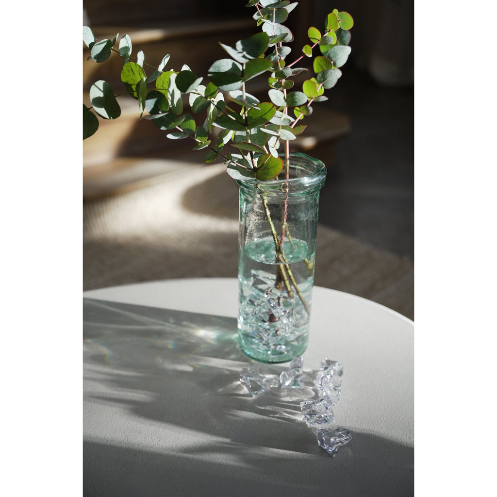 Vase Jiandan en verre recyclé transparent 28 cm, vue 3
