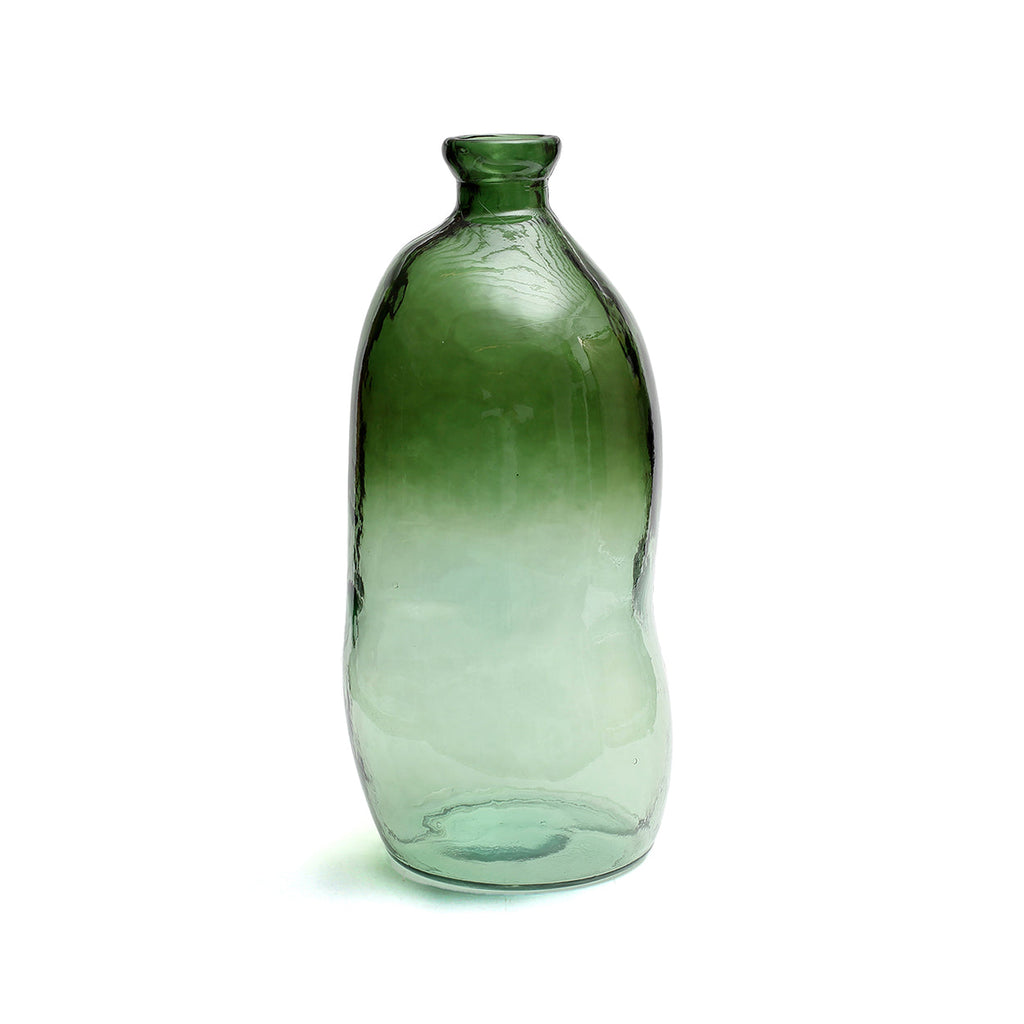 Vase Jinsuo en verre recyclé vert 73 cm